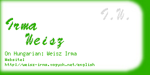 irma weisz business card
